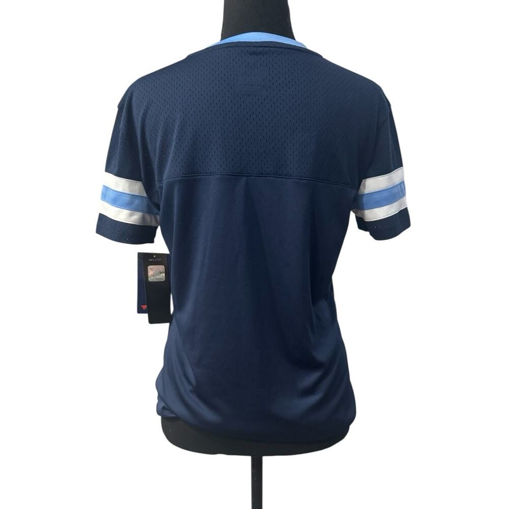 NWT! Fanatics Tennessee Titans Navy Lace-Up Rhinestone Bling T-Shirt - Size XS - Picture 5 of 6
